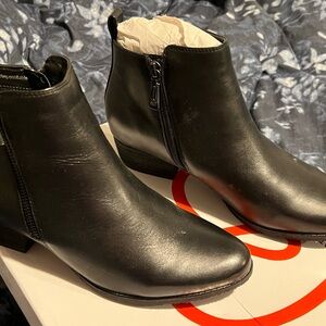 Blondo Black Leather Ankle Booties